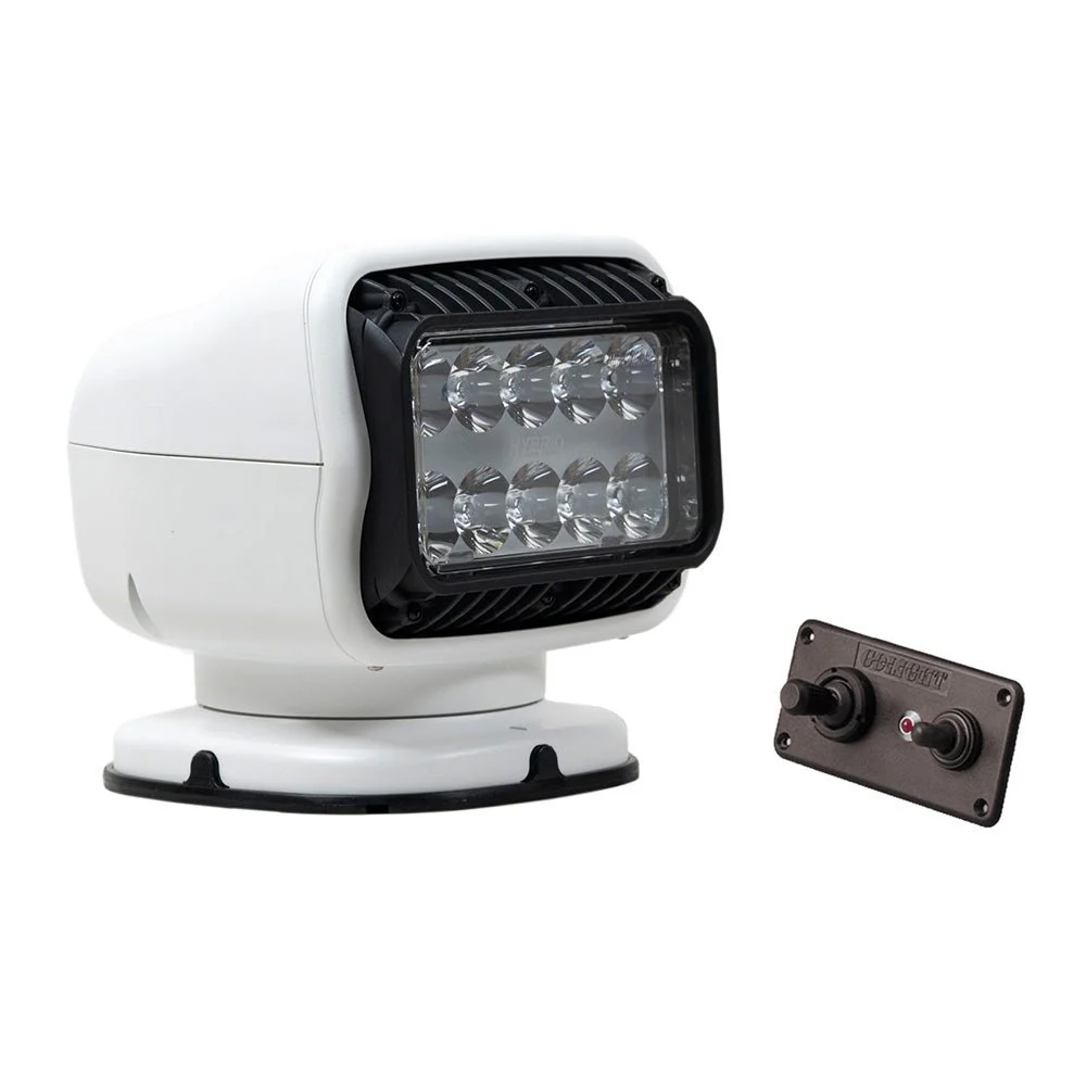Golight GT Series LED Hybrid Light Permanent Mount w/Hardwired Dash Mount Remote - 12V - White – Marine Boat Replacement Part