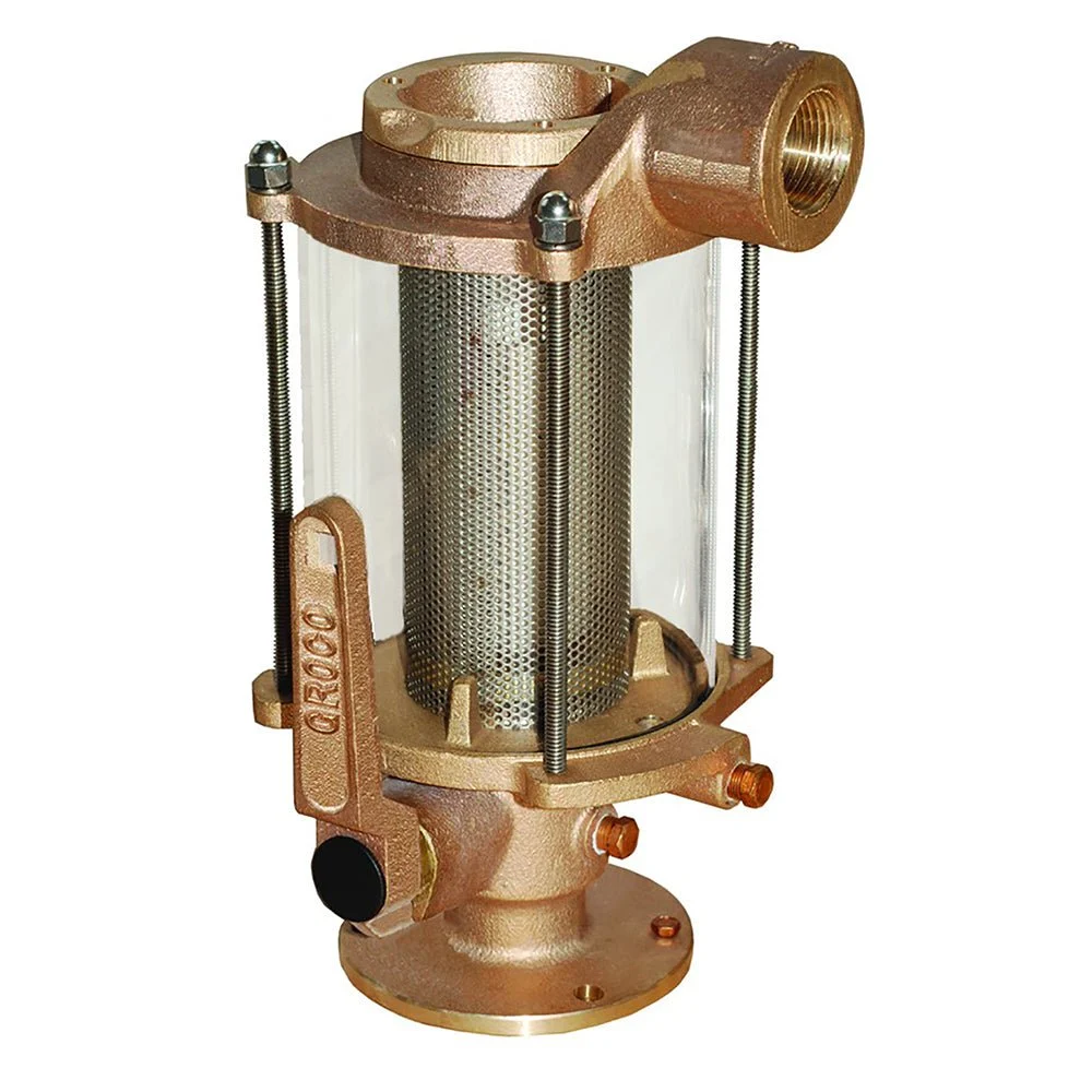 Groco 1-1/2" Ball Valve/Seacock & Raw Water Strainer Combo – Marine Engine Cooling Replacement Part