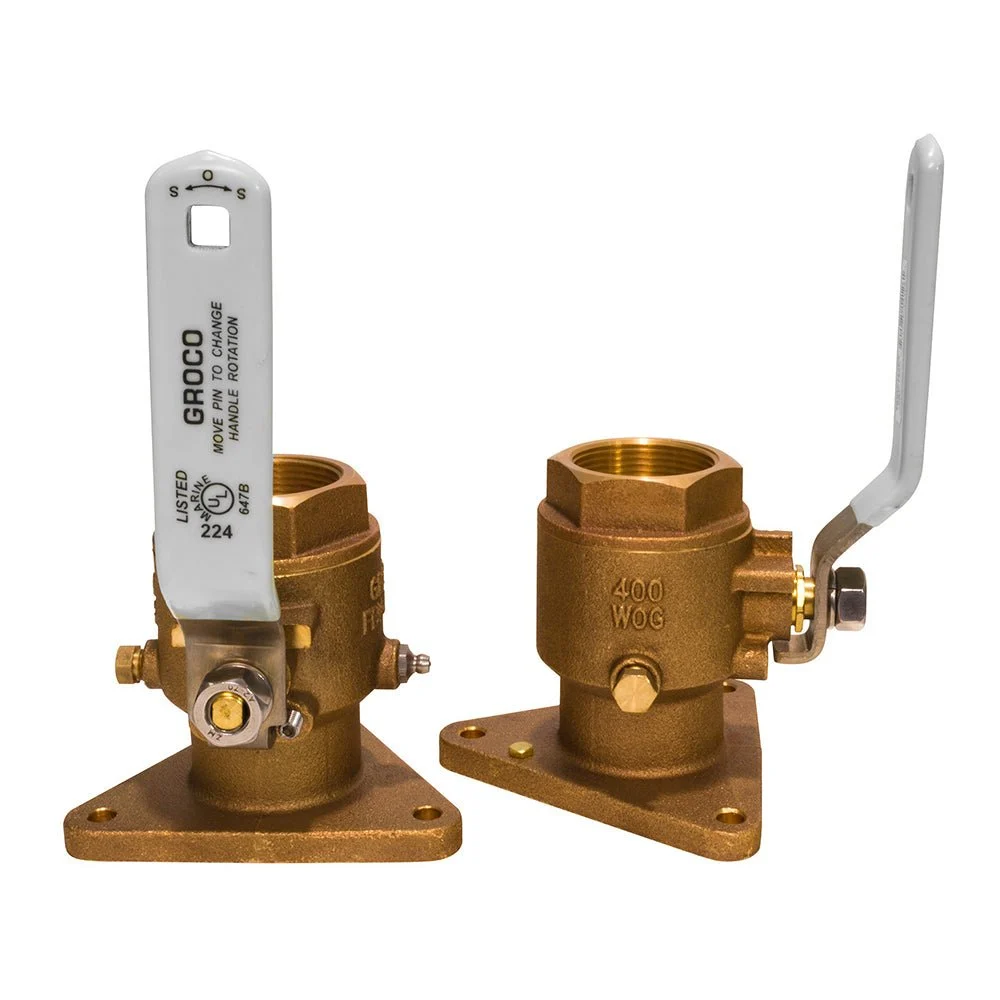 Groco 1-1/4" Bronze Tri-Flanged Ball Valve/Seacock – Marine Boat Replacement Part