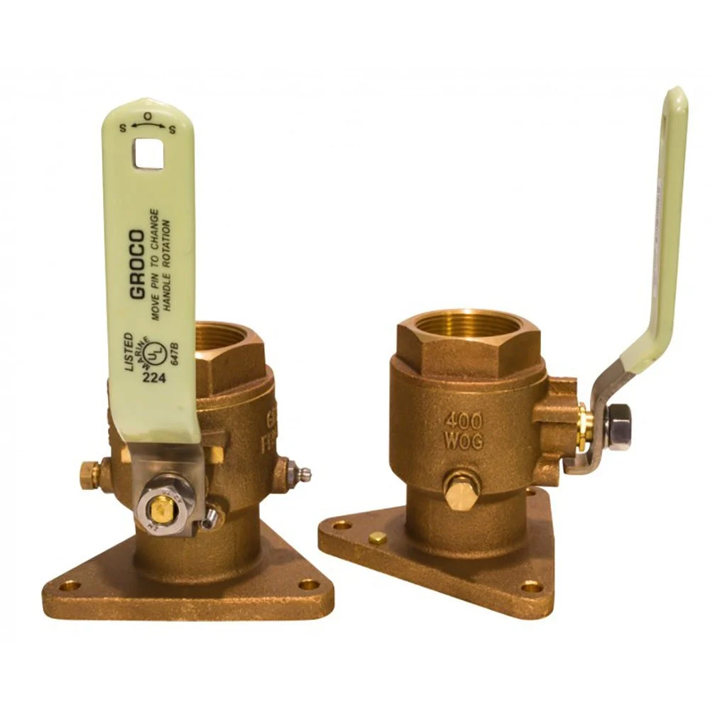 Groco 2-1/2" Bronze Tri-Flanged Ball Valve/Seacock – Marine Boat Replacement Part