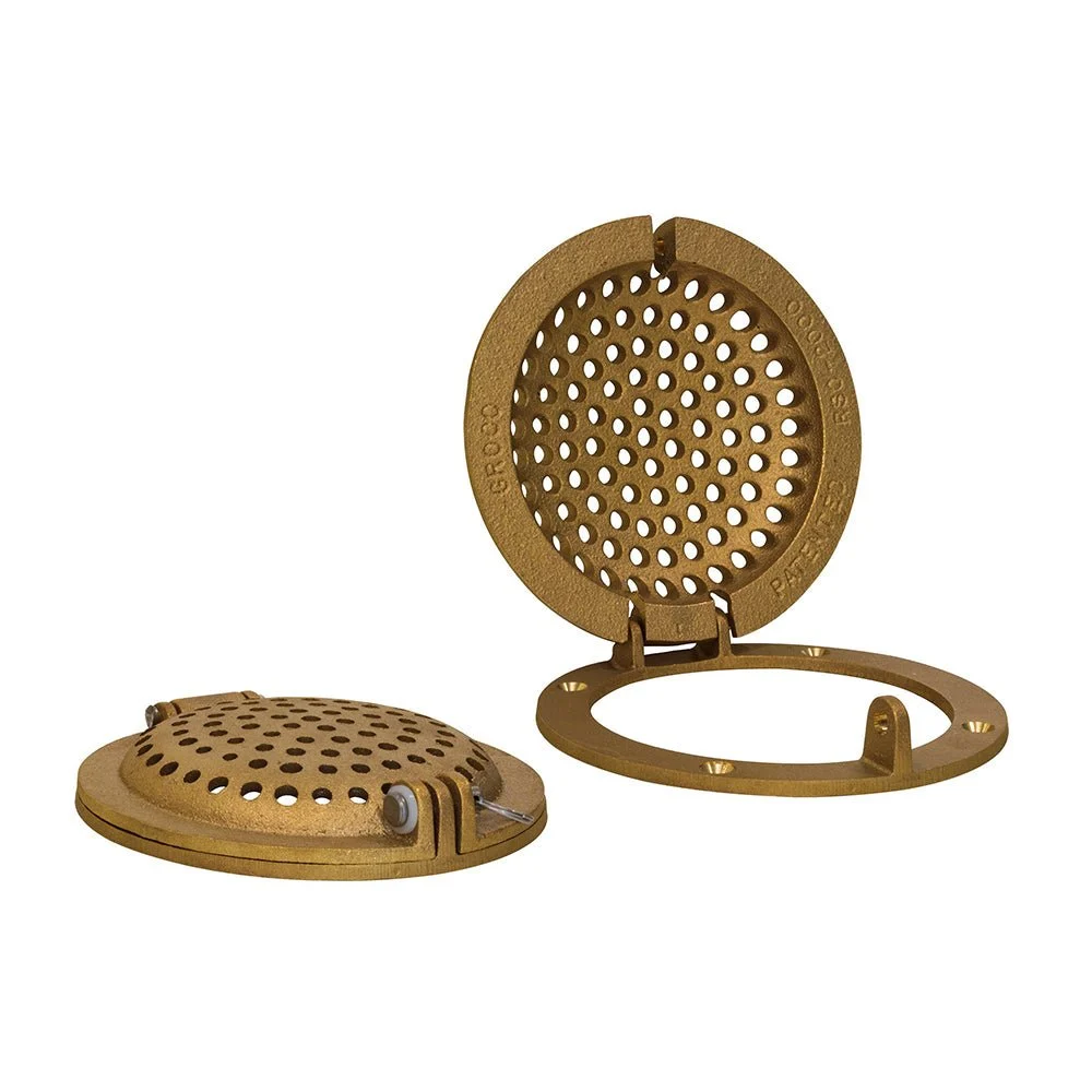 Groco Bronze Round Hull Strainer w/Access Door f/Up To 2" Thru-Hull – Boat Pump & Plumbing Part