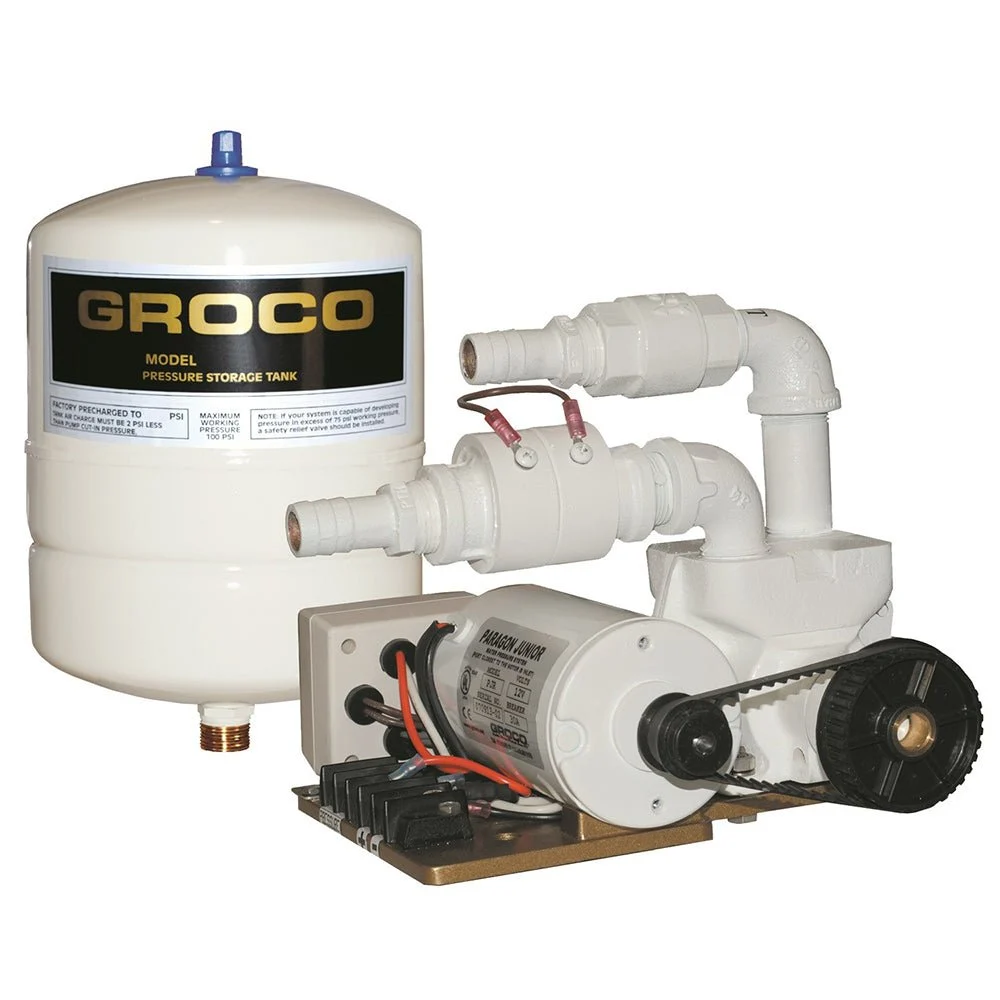 Groco Paragon Junior 24V Water Pressure System - 1 Gal Tank - 7 GPM – Marine Electrical Replacement Part