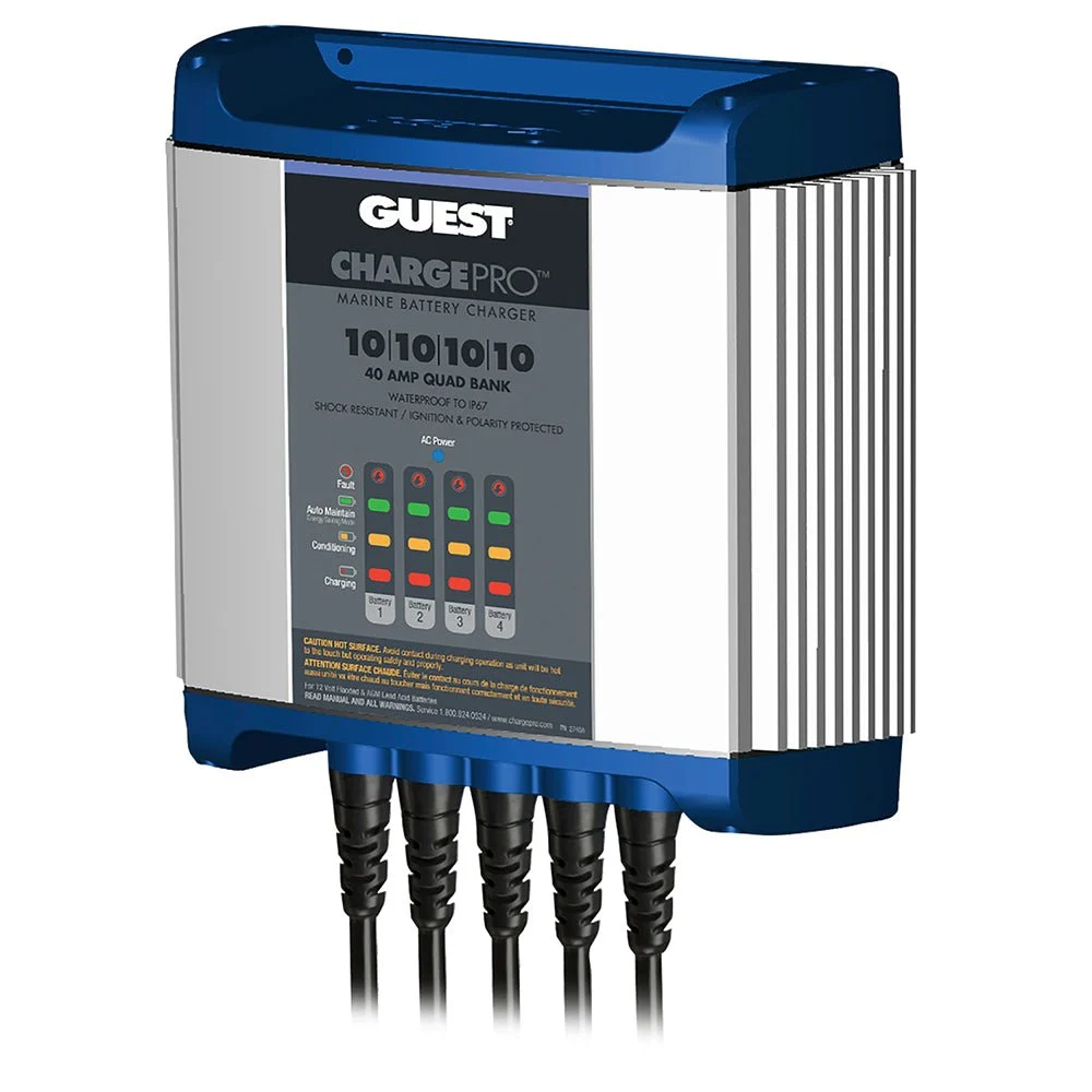 Guest On-Board Battery Charger 40A / 12V - 4 Bank - 120V Input – Marine Electrical Replacement Part