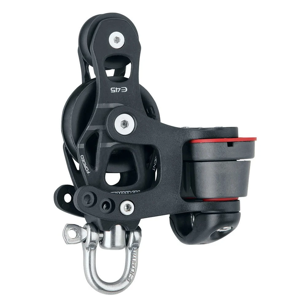 Harken 45mm Single Aluminum Element Fiddle Block w/Swivel & 150 Cam Cleat – Marine Boat Replacement Part