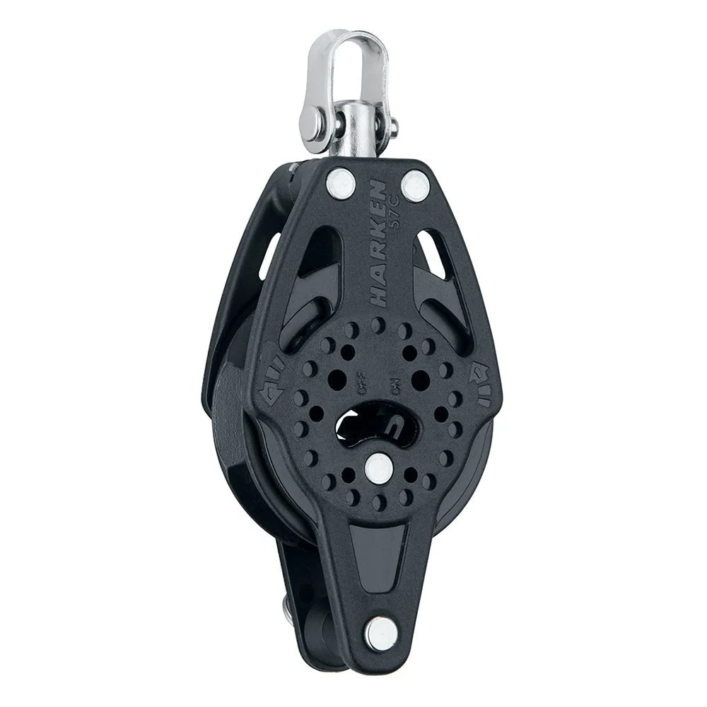 Harken 57mm Carbo Single Ratchet Block w/Swivel & Becket – Marine Boat Replacement Part