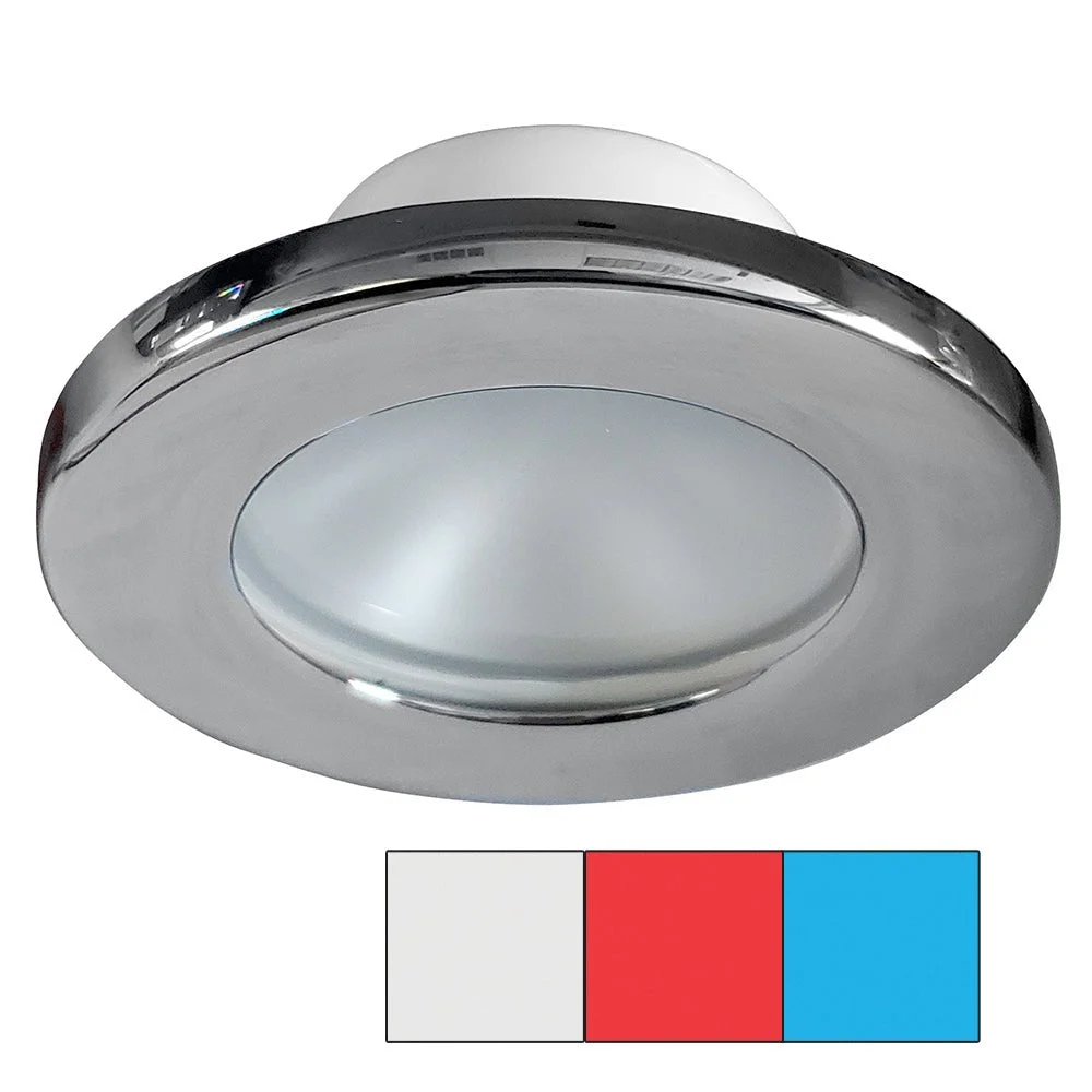 I2Systems Inc i2Systems Apeiron A3120 Screw Mount Light - Red, Cool White & Blue - Chrome Finish – Marine Boat Replacement Part