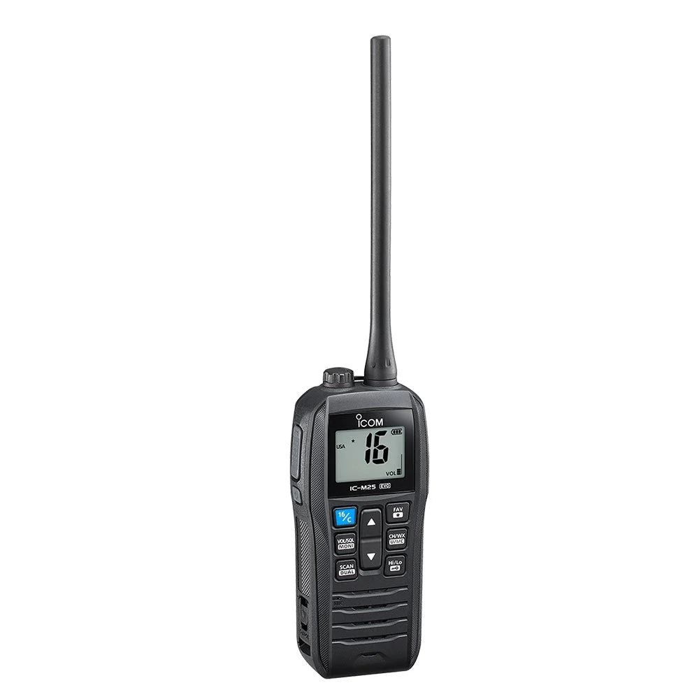Icom M25 EVO Handheld VHF Radio - Black – Marine Boat Replacement Part