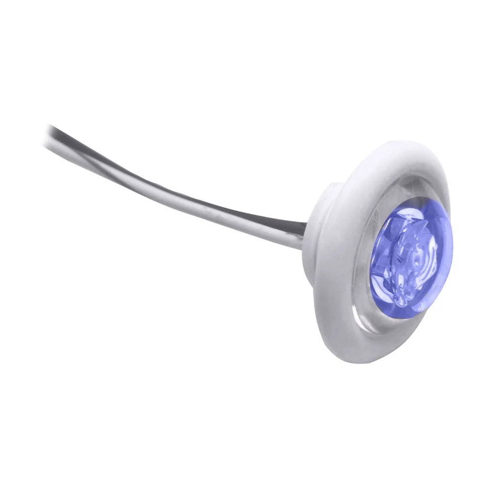 Innovative Lighting LED Bulkhead/Livewell Light "The Shortie" Blue LED w/ White Grommet – Marine Boat Replacement Part
