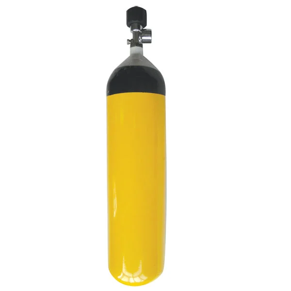 Spare Compressed Air Cylinder - 6L - 300 Bar - with Valve - Pre-Filled - for SCBA & Breathing Apparatus