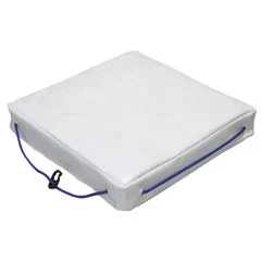 Buoyant Deck Cushion - Single - White - PVC - Throwable Flotation Device - Marine Safety