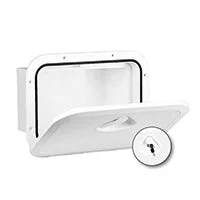 Top Line Storage Hatch with Lock - White 10-5/8" x 14-49/64" (270 x 375 mm)