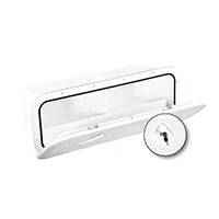 Top Line Storage Hatch with Lock - White 9-9/16" x 23-57/64" (243 x 607 mm)