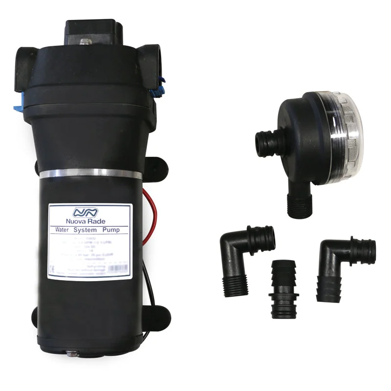 Self-Priming Water Pump - 17 L/min (4.4 GPM) - 12V DC - Marine Fresh Water System