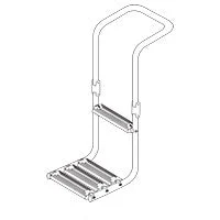 Immersed Platform Ladder - Stainless Steel 316 - 865mm x 325mm (34-1/16" x 12-51/64")