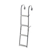 Foldable Transom Ladder - 2+2 Steps - Stainless Steel 316 - 180° - Narrow Transom - 41-22/64" x 8-30/64" (1050x215mm)
