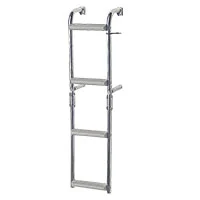 Foldable Transom Ladder - 1+2 Steps - Stainless Steel 316 - 90° - 27-48/64" x 8-30/64" (705x215mm) - Narrow Transom
