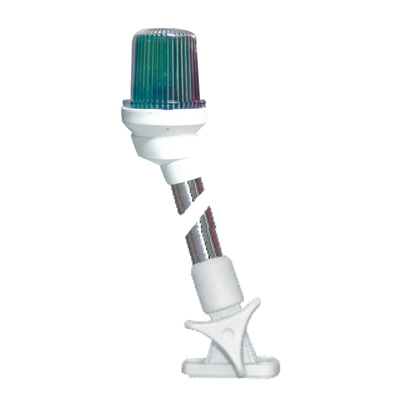 Pole Light - Tri-Colour - Folding - 29/32" (23cm) - White Housing - Stainless Steel 316 - LED