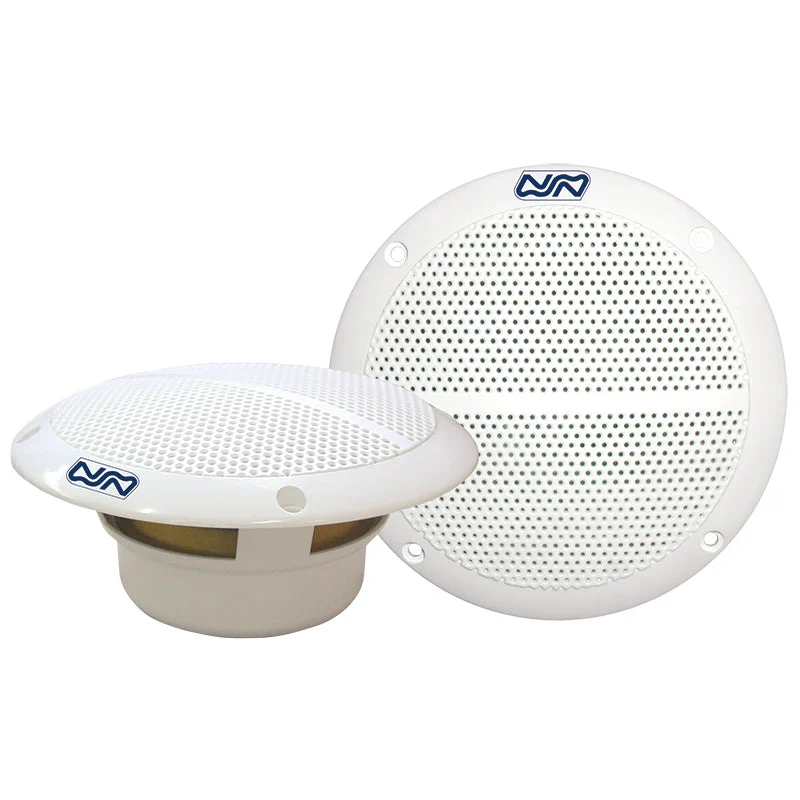 SEA SOUND Two-Way Marine Speakers - 100W - 6-1/2" (165mm) - White - Waterproof - Set of 2