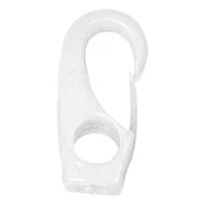 Snap Hook with Eye - Ø25/64" x 1-59/64" (10x49mm) - for Ø15/64" (6mm) Cord - Polyamide - White