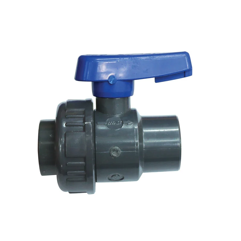 Ball Valve 1 1/4" Single Union BSPT - Plastic Grey