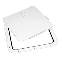 Marine Inspection Hatch with Removable Cover - White 14.9" x 14.9" (380 x 380 mm)