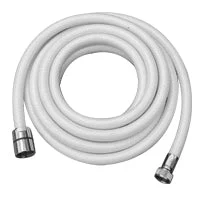 Marine Shower Hose Braided - 9.8ft (3m) 1/2" - 3/8" Threads - White