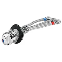 Marine Mixer Water Tap - Chrome Brass 3-Hose Connection 8" (20cm)