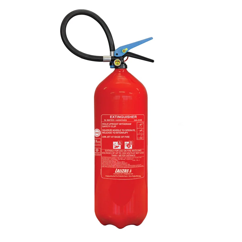 LALIZAS Fire Extinguisher Foam 2.4gal (9L) - MED Approved with Wall Bracket (EN/IT/GR)