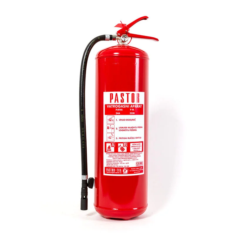 LALIZAS Fire Extinguisher Foam 2.4gal (9L) - Stored Pressure with Wall Bracket