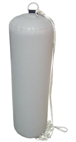 OCEAN Inflatable Fender - EasyStore Plus - 7.9" x 18.5" (20 x 47cm) - Light Grey - Reinforced PVC