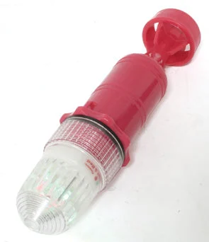 LALIZAS Torpedo 8 LED Signal Light - Photocell Activated - 5 Super Bright LEDs - White - 2 x D Batteries