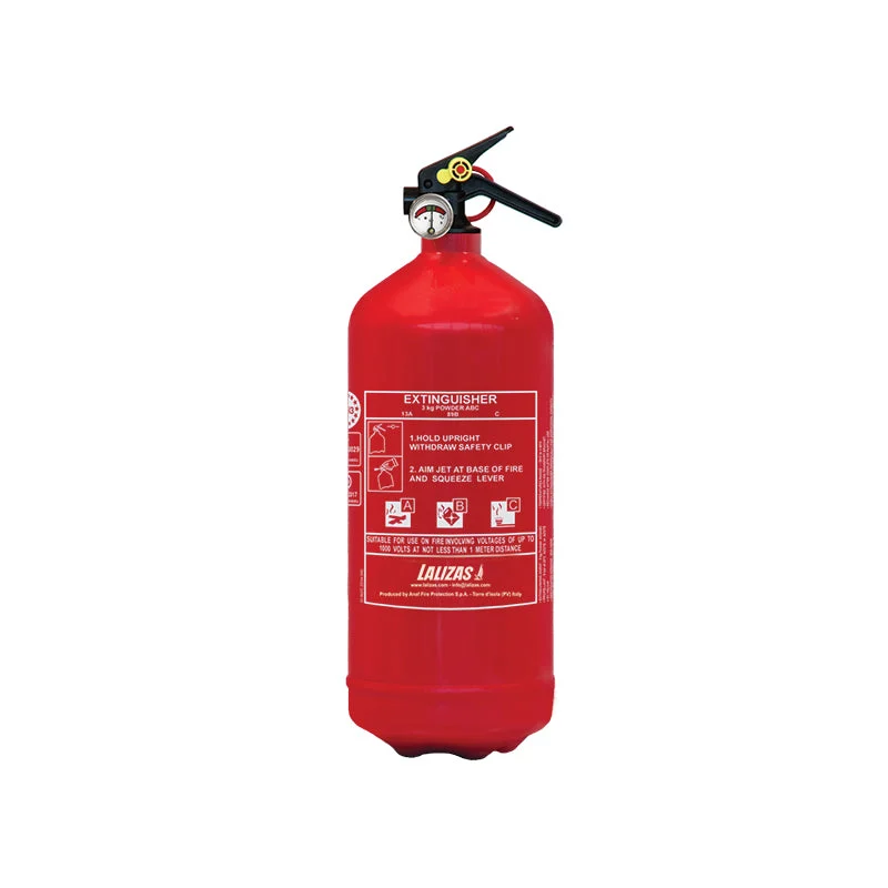 LALIZAS Dry Powder Fire Extinguisher | 3kg ABC | MED | EN/FR/DE | 704453