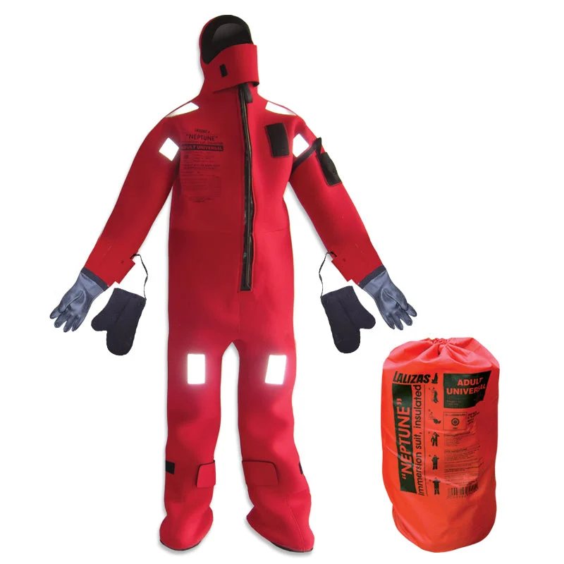 LALIZAS Immersion Suit Neptune Small Insulated with Rubber Gloves - SOLAS/MED/MER