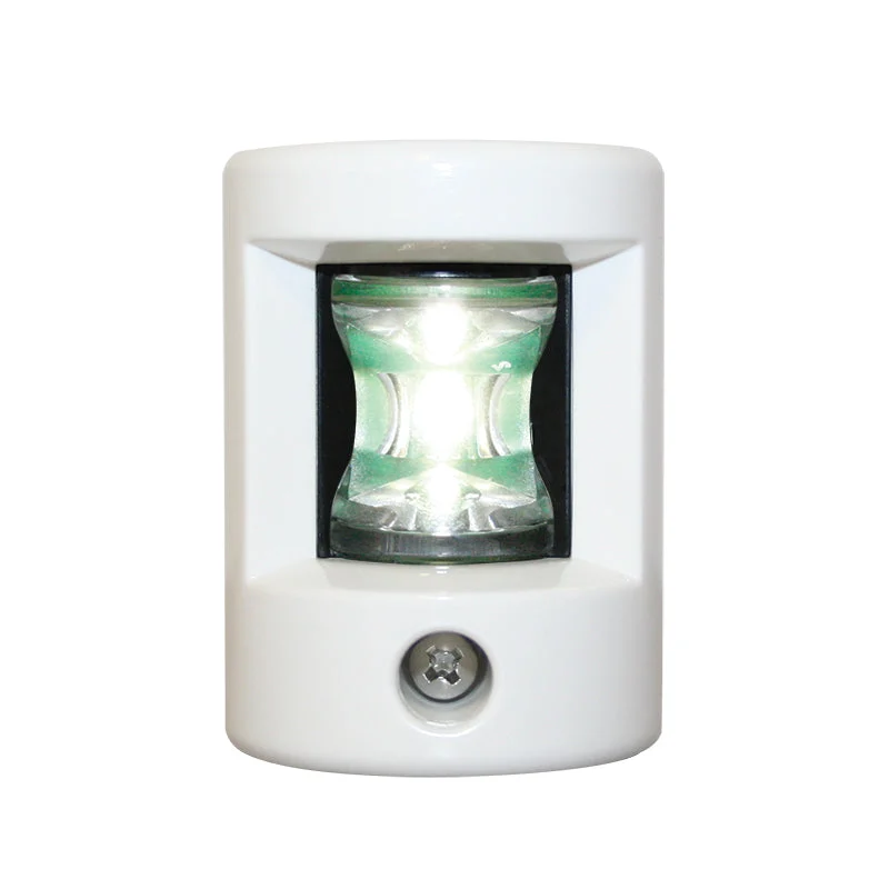 FOS LED 12 Stern Light 135° Side Mounted White Housing 12-15V - White LED 2nm