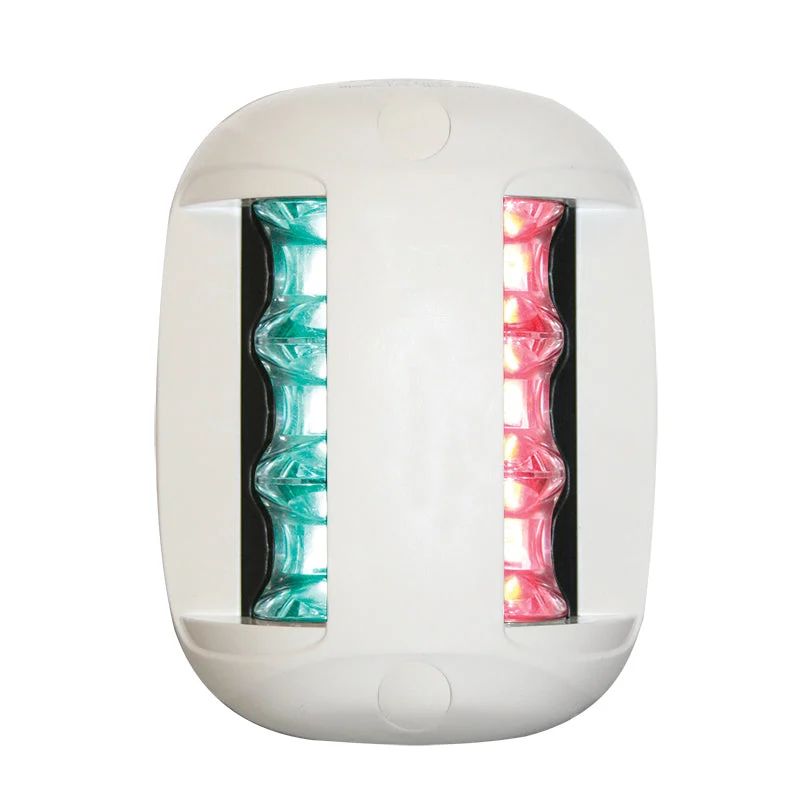 FOS LED 20 Bi-Colour Navigation Light White Housing 12-24V - Red/Green LED