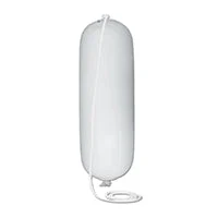 OCEAN Fender Center Hole CH 0 3-15/16 x 11-13/16" (10x30cm) White with Rope - Compact Marine Fender