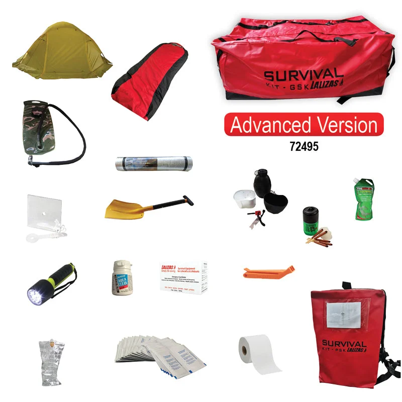 LALIZAS Group Survival Kit (6 Persons) Advanced Version - Comprehensive Emergency Supplies