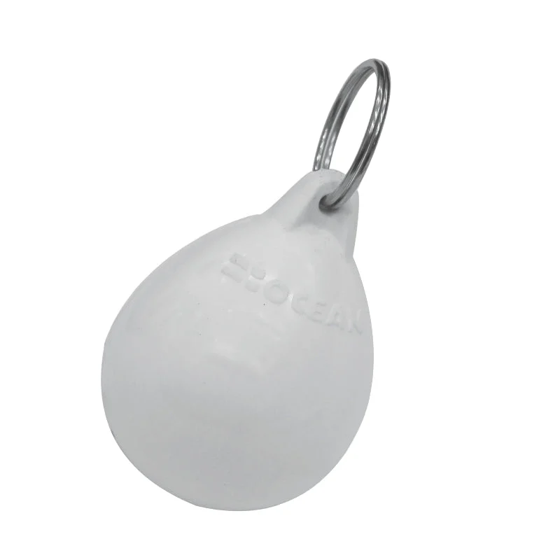 OCEAN Keychain Buoy White - Floating Marine Keychain
