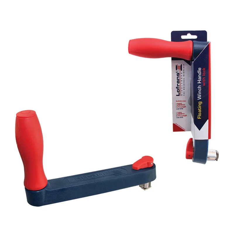 Lofrans' Floating Winch Handle with Lock 8" (20cm) - Marine Grade Aluminum