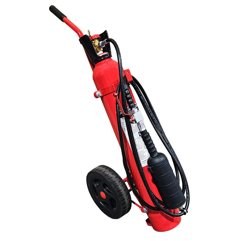 LALIZAS Fire Extinguisher - Wheeled - CO2 - 22 lbs (10kg) - with Hose, Horn & Nozzle - SOLAS/MED