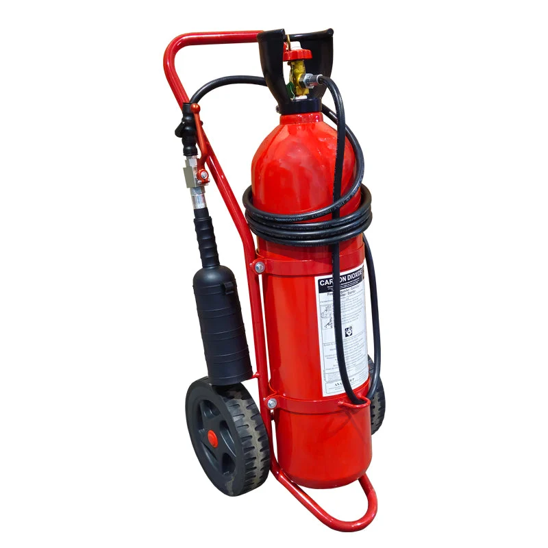 LALIZAS Fire Extinguisher - Wheeled - CO2 - 44 lbs (20kg) - with Hose, Horn & Nozzle - SOLAS/MED