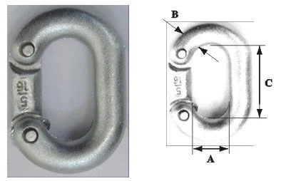 Galvanized Chain Connector - 5/16" (8mm) - Marine Grade Hot-Dip Galvanized