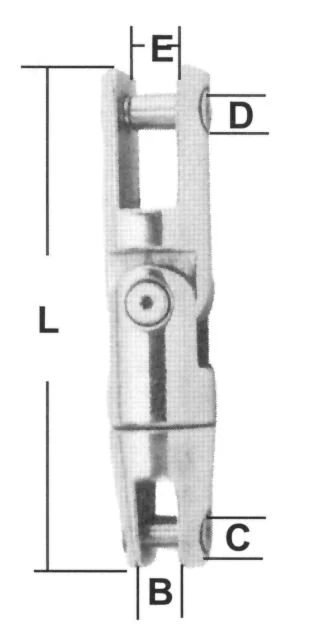 Stainless Steel 316 Double Anchor Chain Connector - 3/8" & 1/2" (10mm & 12mm)