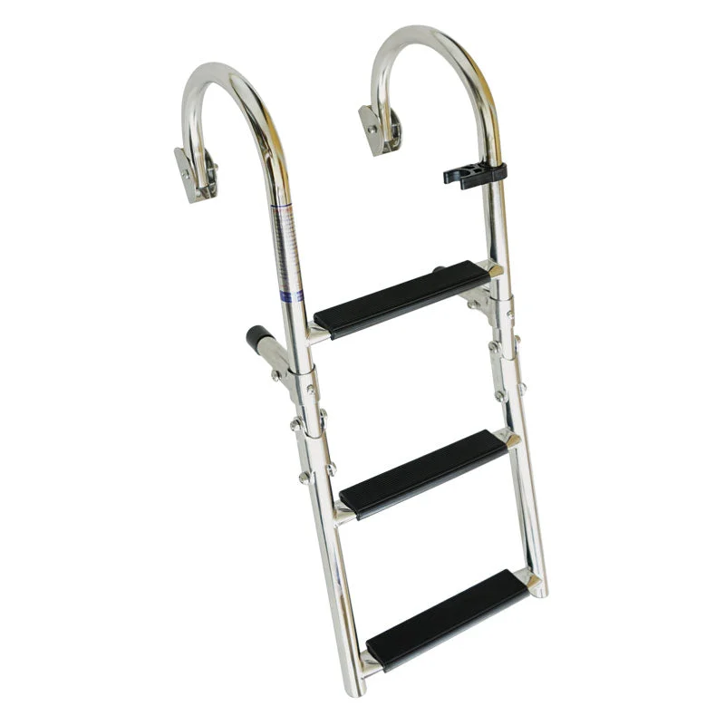 Foldable Gunwale Ladder - 1+2 Steps (3 Steps) - Stainless Steel 316 - 180° - 730mm x 250mm (28-3/4" x 9-7/8")