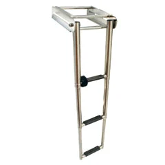 Telescopic Ladder for Swim Platform - 3 Steps - Stainless Steel 316 - 879mm x 295mm (34-5/8" x 11-5/8")