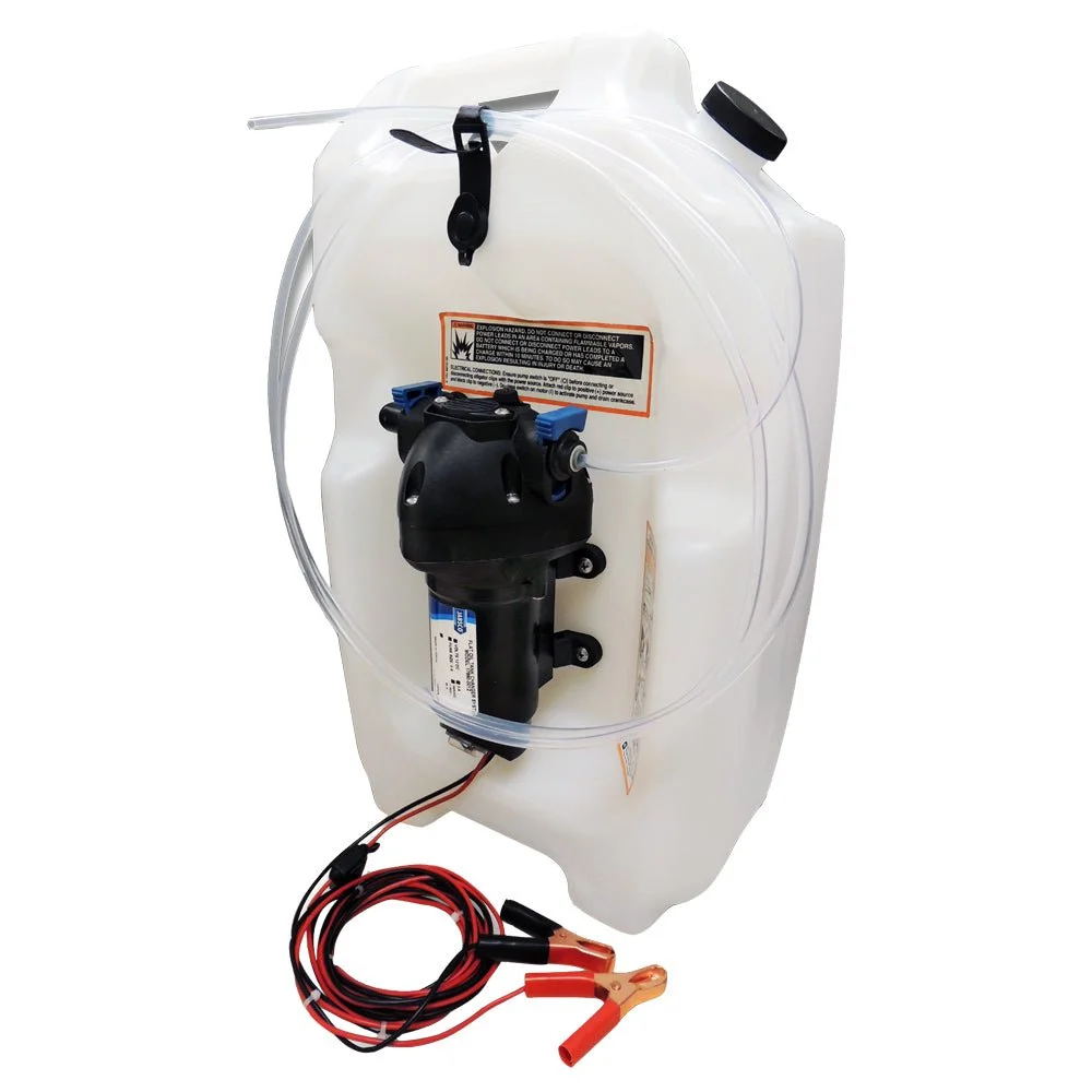 Jabsco Flat Tank Oil Changer System - 3-1/2 Gallon Tank - 12V – Marine Boat Replacement Part