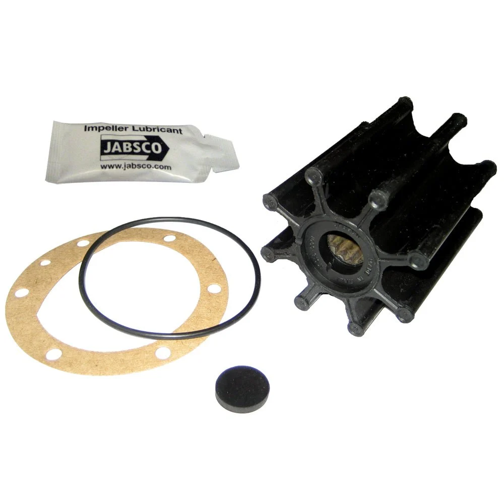 Jabsco Impeller Kit - 8 Blade - Neoprene - 2-9/16" Diameter x 3" W, 5/8" Shaft Diameter – Marine Engine Cooling Replacement Part