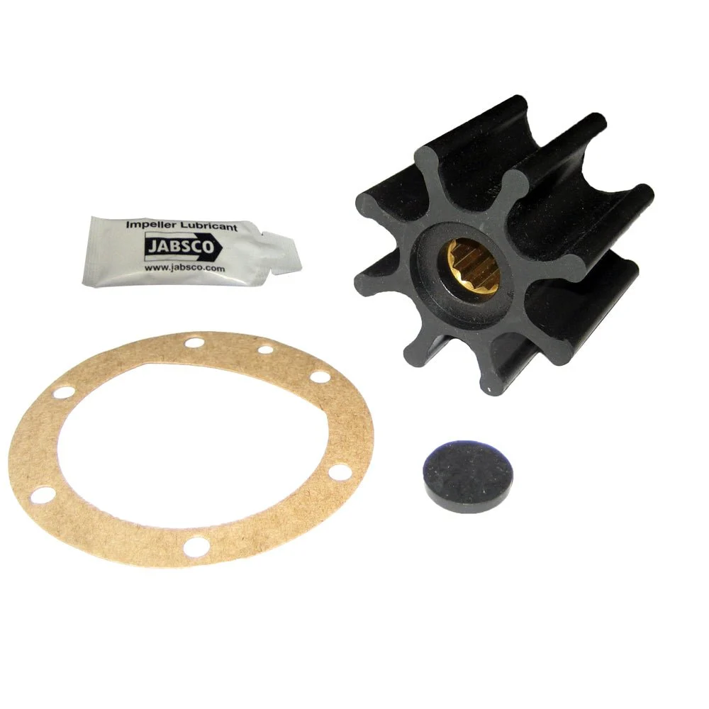 Jabsco Impeller Kit - 8 Blade - Nitrile - 2-9/16" Diameter - Spline Drive – Marine Engine Cooling Replacement Part