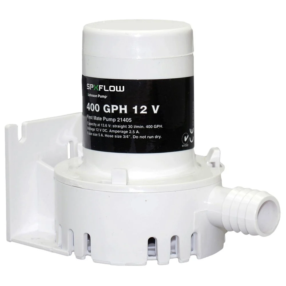 Johnson Pump 400 GPH 12V Bilge Pump - Barbed Port – Marine Electrical Replacement Part