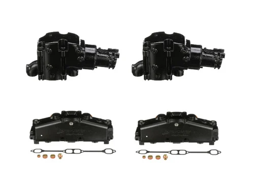 (7 Degree) Dry Joint OEM MerCruiser V8 350/305 Exhaust Manifold Kit (2002-04) 8M0185794 864309T02